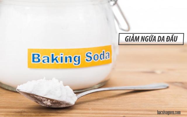 giảm ngứa da đầu bằng baking soda